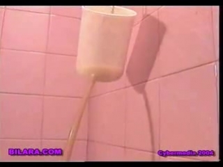 milk enema in bathroom
