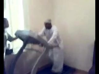 arab on a treadmill
